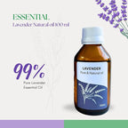 Roots & Above 100ml Pure Lavender Essential Oil – 99% Natural for Candle Making, Soap Making, Diffusers, Humidifiers, Massage, Skin & Hair Care