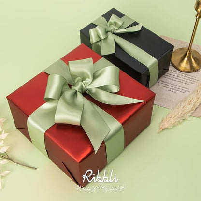 Ribbli Dusty Sage Satin Ribbon Double Faced Satin 1 Inch x Continuous 25 - Image 3