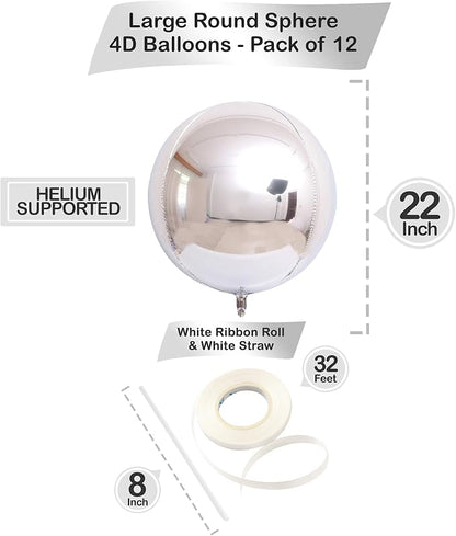 KatchOn Metallic Silver Balloons - Image 2