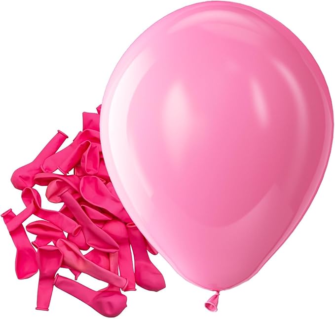 Bezente Pink Balloons Latex Matte Party Balloons 150 Pack 5 inch Small | Pink by Bezente