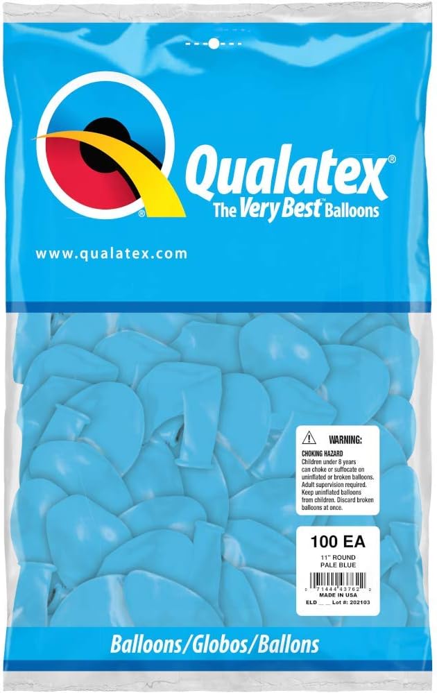 Qualatex 11" Pale Blue Balloons by Pioneer Balloon Company - Image 2