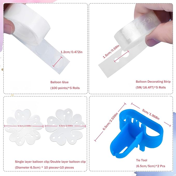 Balloon Arch Garland Kit, 82ft Balloon Garland Strips - Image 2