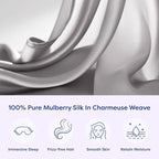 ECOSA Luxurious 30 Momme 100% Mulberry Silk Pillowcase (50x70cm) – 6A Grade Charmeuse Weave, Oeko-TEX® Certified – Frizz-Free Hair & Wrinkle-Free Skin (Grey)