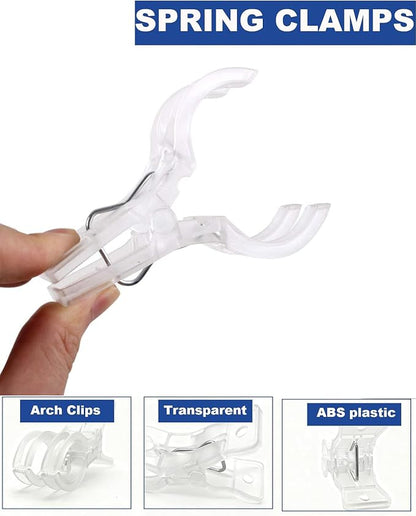 12 Pack Large Balloon Arch Clips, Transparent Spring Clamps - Image 6
