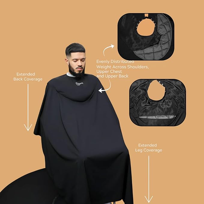 1.5 & 3lb Kids Set (Ages 3–13) – Weighted Hair Cutting Barber Capes with Elastic Collar, Waterproof Salon Capes for Added Comfort, Perfect for Barber & Hairstylist (52 x 36 in)