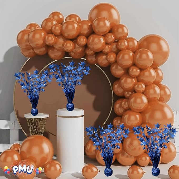 PMU 6 Pack Bursting Star Metallic Foil Spray Centerpiece-Royal Blue Balloon - Image 3