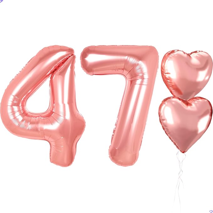 40 inch Rose Gold Birthday Balloons by Unknown