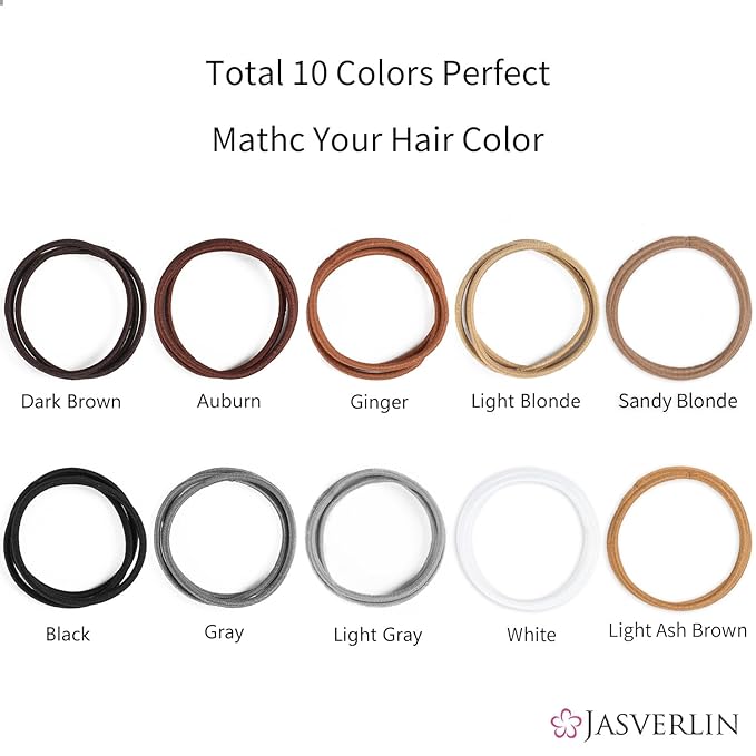 JASVRELIN Blonde Hair Ties, No Slip Damage-free Elastics Ponytail Holders for Women Girls Men, Hair Bands for Thin Fine Medium Thick Long Curly 2mm 80 Pieces (Sandy Blonde)