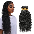 Curly Bundles Human Hair Natural Black Kinky Curly Bundle Niegmeag Brazilian Virgin Soft and Silky Remy Hair 3 Bundles 16 18 20 Inch Double Weft Color 1B Bundle Hair Weave