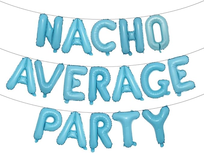 Nacho Average Party Decoration Nacho Average Party Balloons Banner Fiesta Taco by RUIANSI