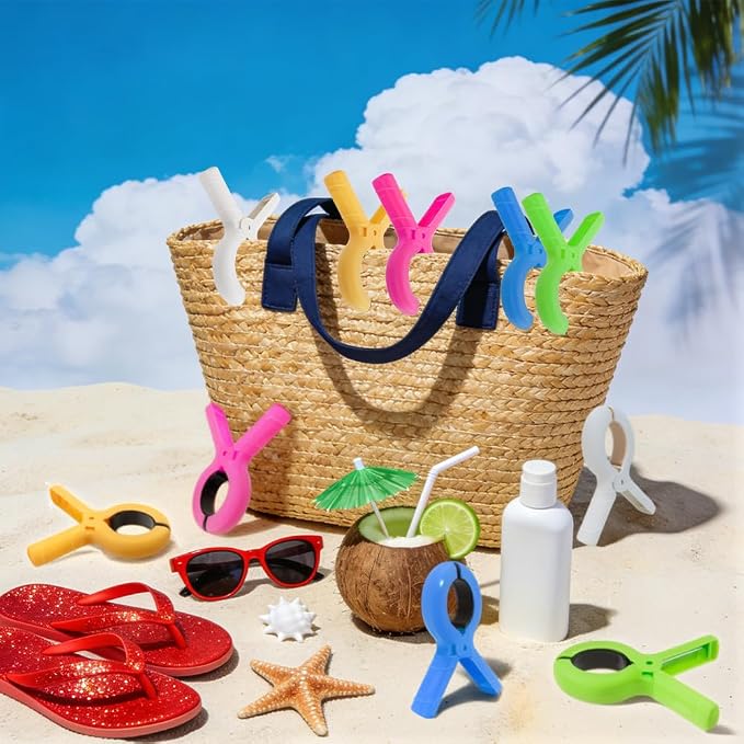10 Pack Large Beach Towel Clips - Image 7