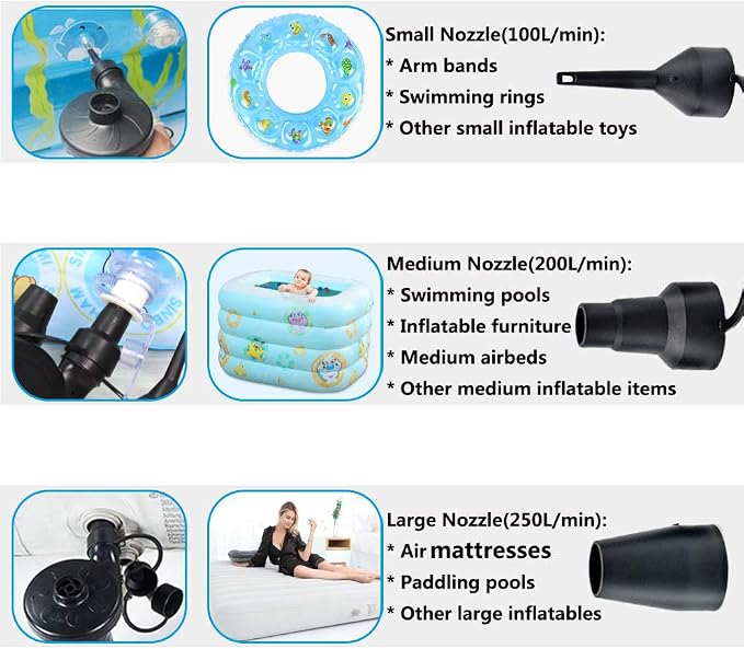 Air Pump Air Mattress Pump for Inflatables Blow up Pool Raft Bed Boat Toy - Image 4