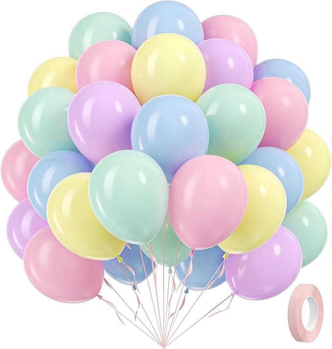 60pcs 12inch Pastel Balloons by Awenztech