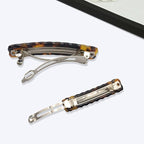 Hair Clips for Women,3.5 Inch Acetate Medium Hair Claw Clips for Women Thin Thick Curly Hair,Strong Hold No Slip Grip,French Classic Multicolor Barrettes Hair （Tortoiseshell Oblong）