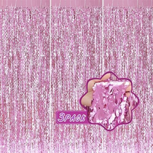 Pink Foil Fringe Curtain by CYLMFC