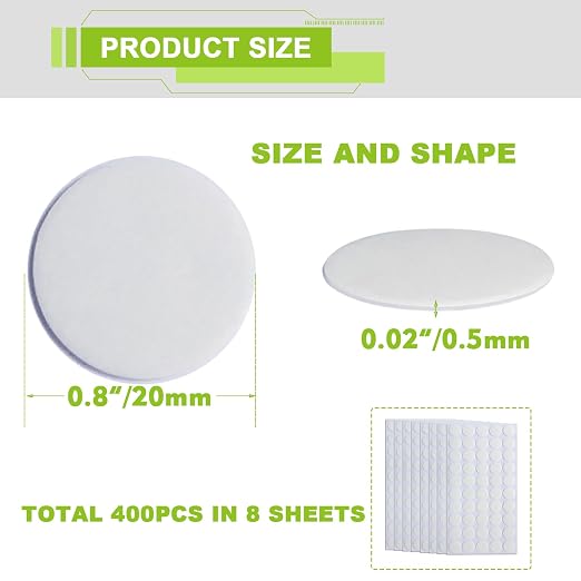 400Pack 0.8" Sticky Dots - Image 2