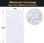 Salon Towels 24 Pack, Super Soft Microfiber Hand Towel, Highly Absorbent Hair-Drying Cloth for Gym, Bath, Spa Use and Home Beauty Care - White (16x29 inch)