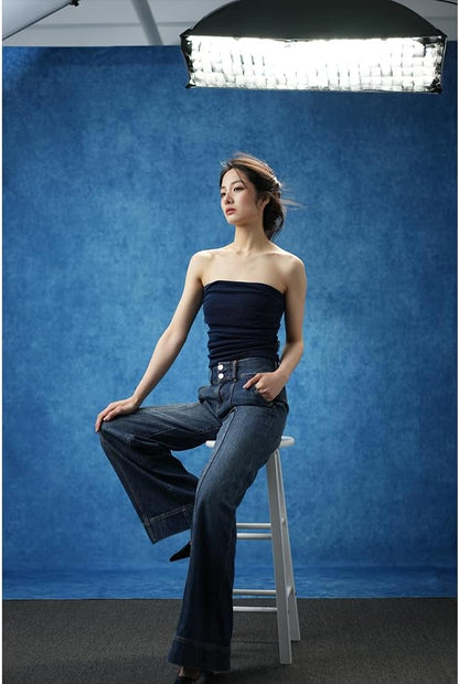 UrcTepics 8×10 ft Blue Fabric Photo Backdrops, Classic Abstract Texture Backdrop - Image 2