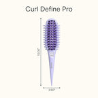 Conair Curl Define Pro Hair Brush for Curly Hair, For Shorter Hair with Loose Curls, Dual Vents with Continuous Grooves, Mixed Bristles for Frizz-Free Detangling, Smoothing, and Curl Definition