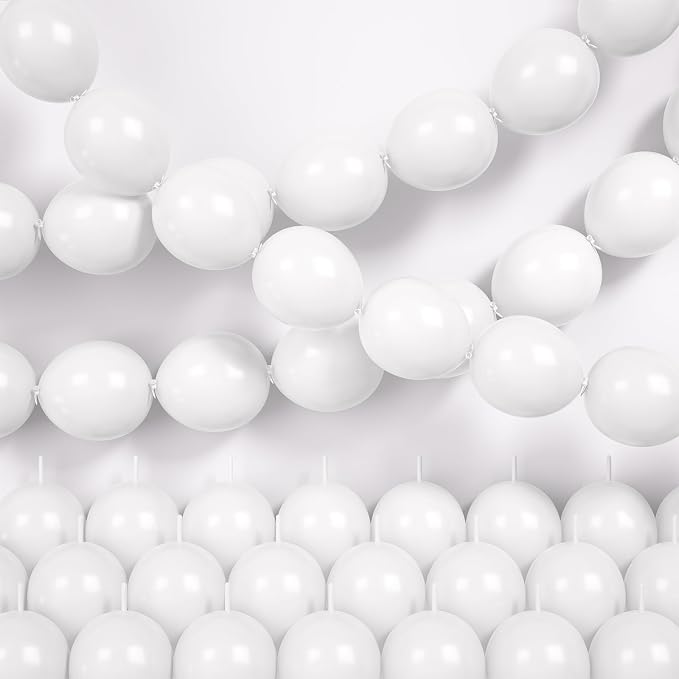 White Linking Balloons by Hapmori