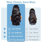 13x6 Lace Front Wigs Human Hair Body Wave Wig, 100% Human Hair [2-year life] 28 Inch Body Wave Lace Front Wigs Natural Black Color HD Lace Frontal Wigs for Black Women 200% Density