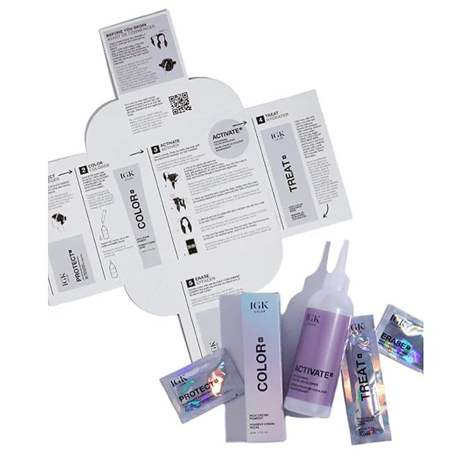 IGK Permanent Hair Color Kit | 4N Original Brown - Brown Black | 100% Gray Color Coverage + Strengthen + Shine | Ammonia Free