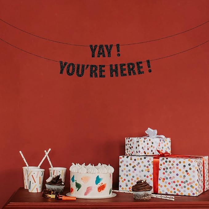 Yay You're Here Banner, Housewarming Gift, Welcome Foyer Sign, Welcome - Image 5