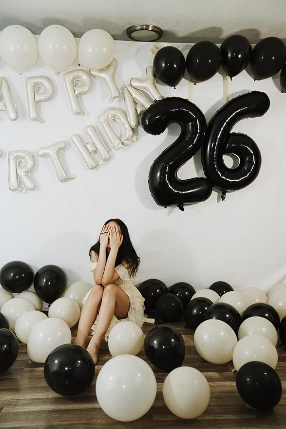Number Balloons 40 Inch Black 5 Balloon - Image 3