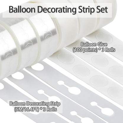 Balloon Arch Kit 49.2ft Balloon Tape & 300pcs Balloon Glue Point - Image 2