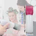 ELANE 4 Pack Root Comb Applicator Bottle,Oil Comb Applicator for Hair Dye,Salons (Purple+Grey+Red+Green)