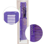 DONNA Cutting Comb – Precise Haircut & Sectioning Tool – Dual-Sided Fine & Wide Teeth Tail Comb for Layering, Thinning & Styling Wet or Dry Hair (PURPLE)