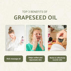 Grapeseed Oil - Pure Grapeseed oil for Skin - 100% Pure Carrier Oil for Hair, Face, and Skin - Direct from EIR Oils in the Beautiful Spanish Countryside (32 oz)