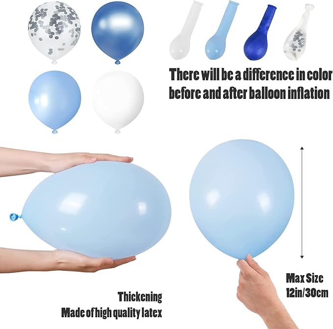 Blue and White Balloons Garland Arch Kit - Image 3