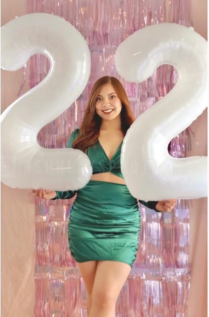 White Number 2 Balloon 40 Inch, 2nd Birthday Party Decorations Men Women | Foil - Image 8