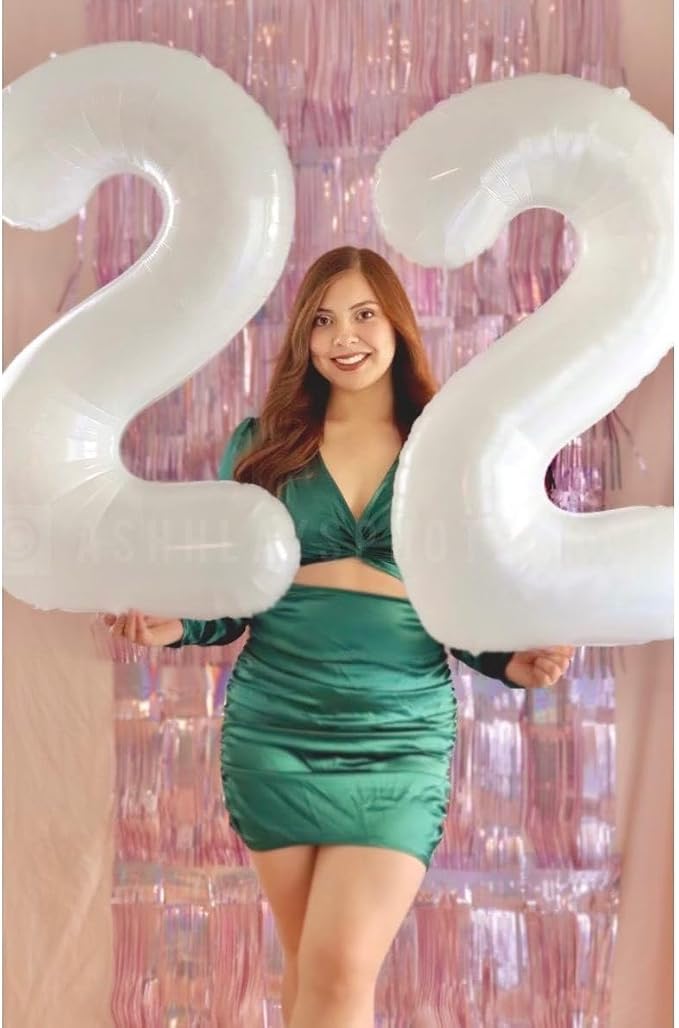 White Number 5 Balloon 40 Inch, 5th Birthday Party Decorations Men Women | Foil - Image 4