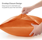 BEDELITE Satin Body Pillow Cover 2 Pack, Super Soft and Cooling Body Pillow Pillowcase for Hair and Skin, Breathable Silky Full Long Pillowcase Cover(20"x54", Burnt Orange)