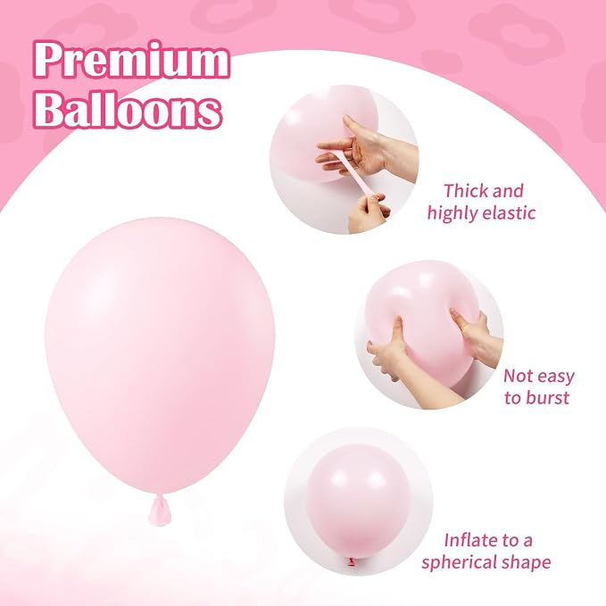 60pcs Cowgirl Balloons, Hot Pink Light Pink Confetti Cow Print Latex Balloons - Image 3