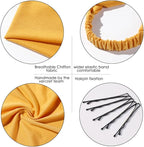 6 Pack Hair Scarf Headband for Women Elastic Bandana Head Scarf Large Boho Triangle Kerchief with Clips Non Slip Scarves