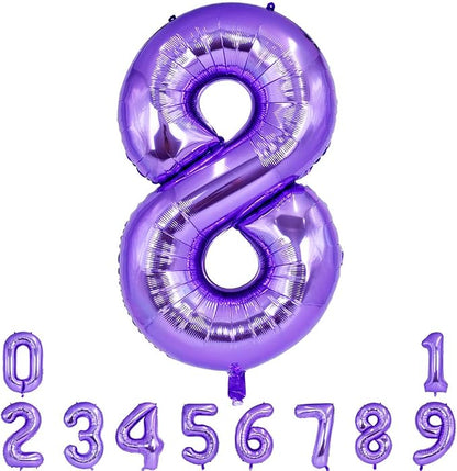 TONIFUL 40 Inch Purple Large Numbers Balloon 0-9 Birthday Party Decor, Foil by TONIFUL