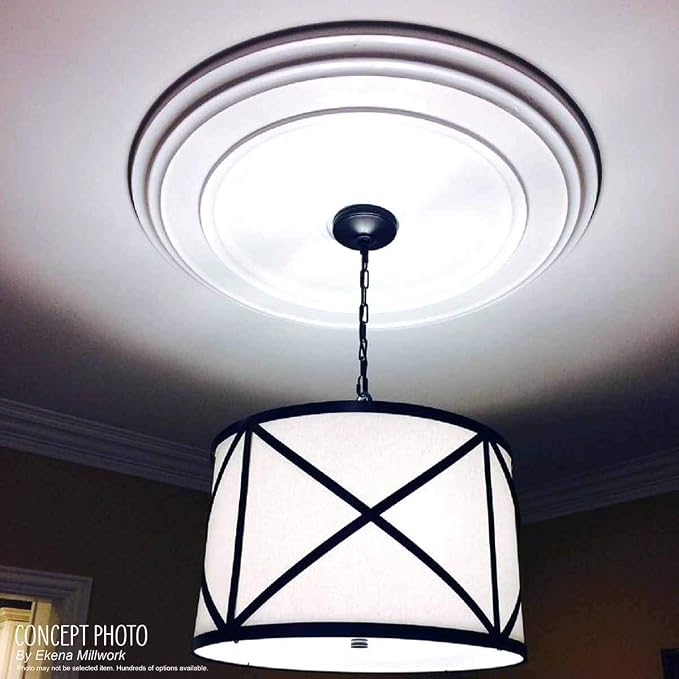 Ekena Millwork CM12BRPGS 12-1/2" x 3-7/8" x 3/4" Bradford Ceiling Medallion - Image 19