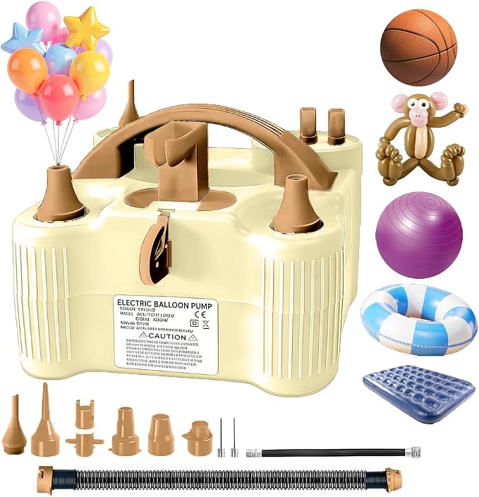 4-in-1 Electric Balloon Pump for All Balloons, Inflatables, and Sports Balls by Unknown
