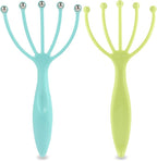 Scalp Massager,Handheld Claw Head Massager for Deep Relaxation & Stress Reduction in The Office Home SPA. Blue and Green(2-Pack)
