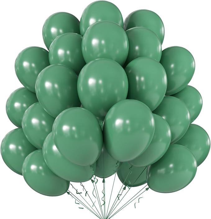 12 Inch Retro Bean Green Balloons, Baby Shower, Graduate Party Decorations by KALOR