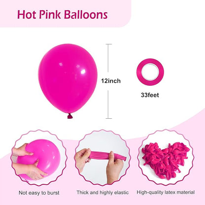 50 Pack Hot Pink Balloons 12 Inch - Image 2