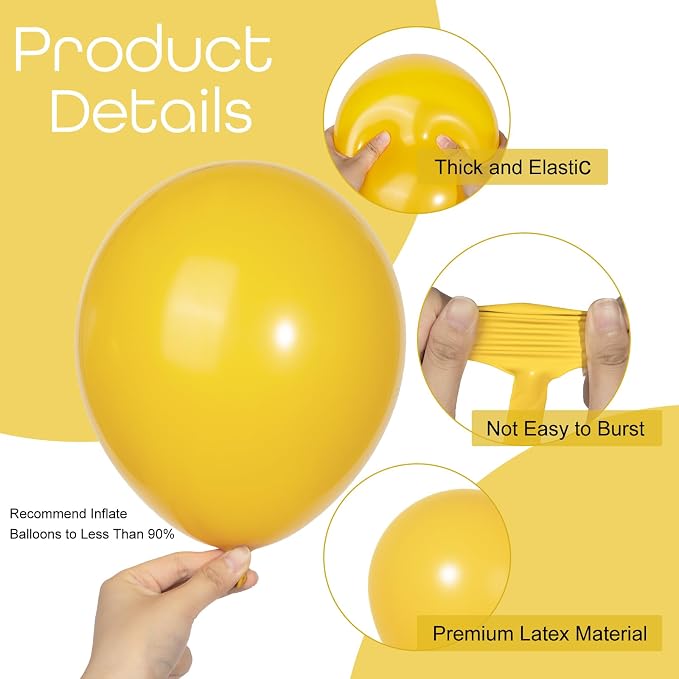Ouddy Party 129Pcs Mustard Fall Balloons Different Sizes 18 12 10 5 Inch | 6Pcs - Image 3