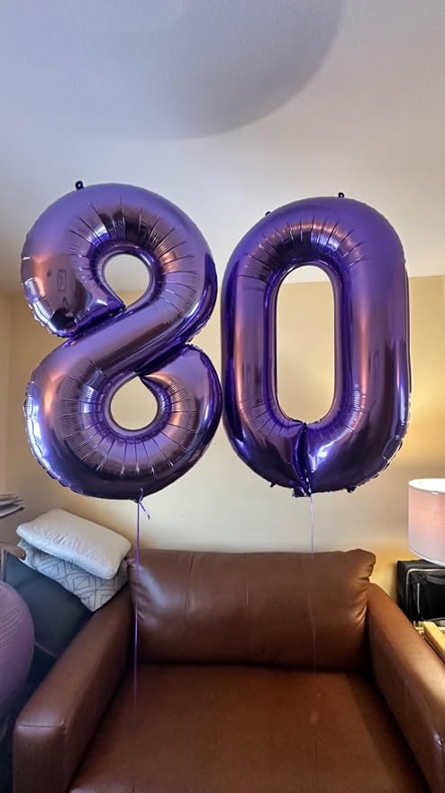 18 Balloon Number 40 Inch Purple Balloons - Image 4