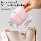 Mini Hair Straightener, Rechargeable Portable Hair Straightener Brush, Fast Heating Hot Comb 3-Speed Temperature Control with Anti Scald Shell for Home Travel
