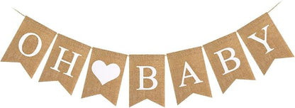 Baby Burlap Banner, Pre-strung Banner by LIGHOON
