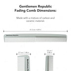 Gentlemen Republic Styling Comb Men 1 Pc (I0110208) – Made with Carbon Ceramic Material, Lightweight Anti-Slide, Heat Resistant Up to 230°C / 450°F for Professionals & Stylist