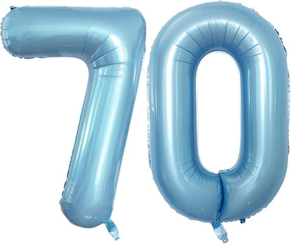 Number 70 Balloons for 70th Birthday Party Decorations, 42 Inch Jumbo Foil by GOER